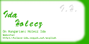 ida holecz business card